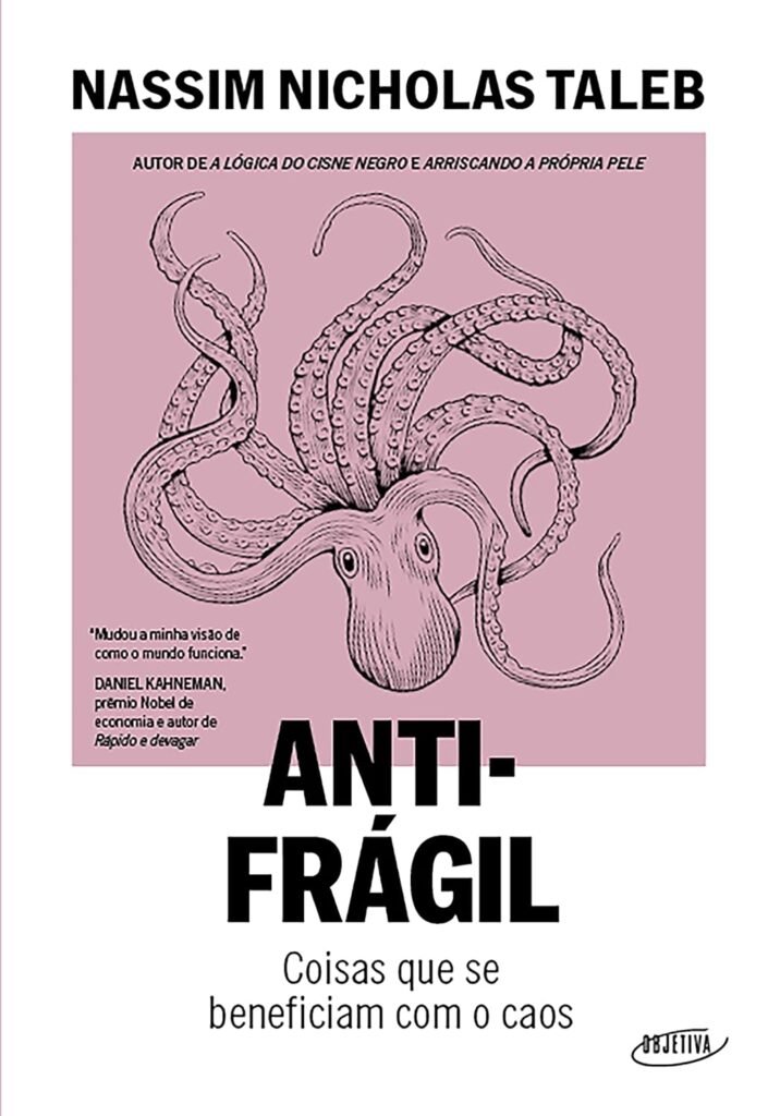 Capa do livro Antifrágil com foco na antifragilidade